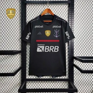 23-24 All sponsor+patch Flamengo Black Soccer Jerseys