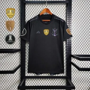 23-24 All sponsor+patch Flamengo Black Soccer Jerseys