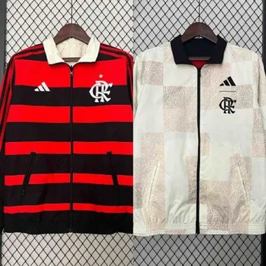 2023/24 Flamengo Trench Coat Reversible Windbreaker Double-Sides Jacket