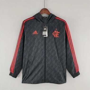 22-23 Flamengo Windbreaker Black Red Edge