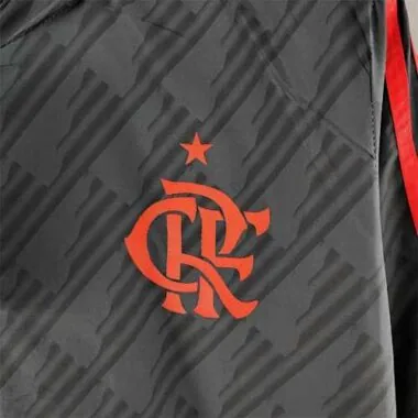 22-23 Flamengo Windbreaker Black Red Edge