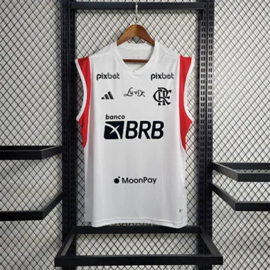 23-24 Flamengo Training Suit White Tank Top