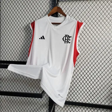 23-24 Flamengo Training Suit White Tank Top