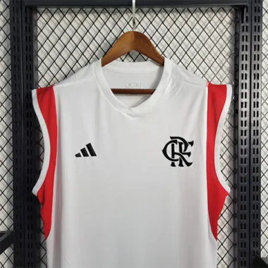 23-24 Flamengo Training Suit White Tank Top