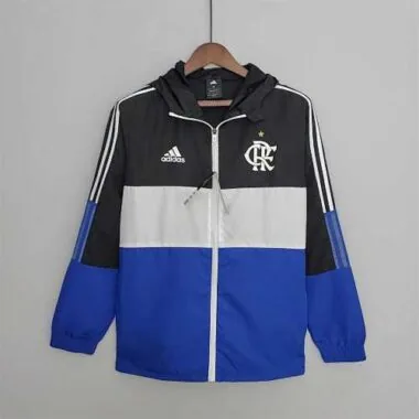 22-23 Flamengo black white blue windbreaker