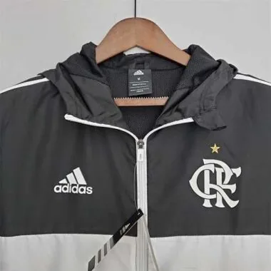 22-23 Flamengo black white blue windbreaker