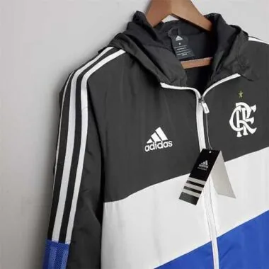 22-23 Flamengo black white blue windbreaker