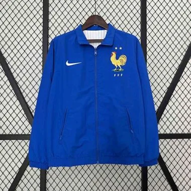 2024 France Trench Coat Reversible Blue&amp;White Double-Sides Jacket