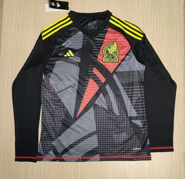 2024 Mexico Goalkeeper Black Kit Long Sleeve Shirt