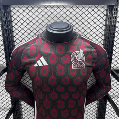 Camisa de manga comprida da seleção do México para 2024, versão de jogador