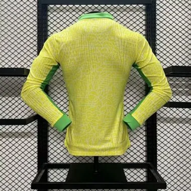 2024 Brazil Home Player Version Long Sleeves Soccer Jerseys