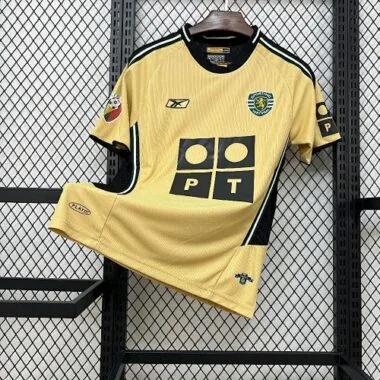 03-04 Retro Sporting Lisbon Away Kit Cheap Soccer Wholesale Jersey