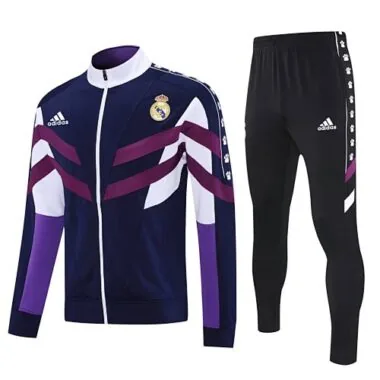 97-98 Retro Real Madrid Training Kits Tracksuits Jacket Cheap Football Jersey Wholesale Yupoo