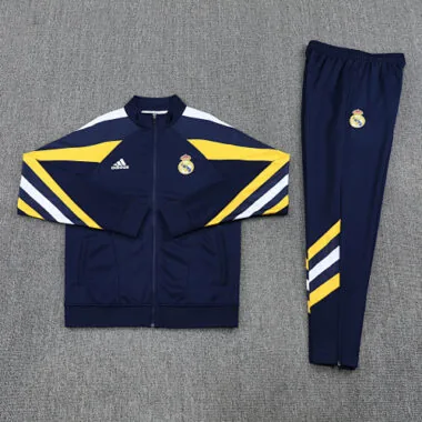 98-99 Retro Real Madrid Training Kits Tracksuits Jacket Cheap Football Jersey Wholesale Yupoo