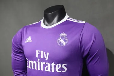 16-17 Retro Player Real Madrid Away Kit Long Sleeve Cheap Football Jersey Wholesale Yupoo