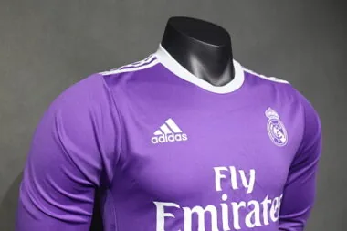 16-17 Retro Player Real Madrid Away Kit Long Sleeve Cheap Football Jersey Wholesale Yupoo