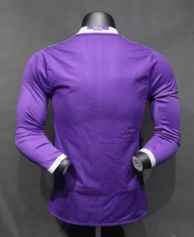 16-17 Retro Player Real Madrid Away Kit Long Sleeve Cheap Football Jersey Wholesale Yupoo