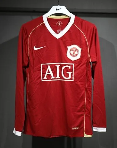 06-07 Retro Player Manchester United Home Kit Long Sleeve Cheap Football Jersey Wholesale Yupoo