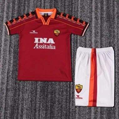 1998-99 Retro Kids AS Roma Home Kit