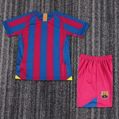 05-06 Retro Kids Barcelona Home Kit Champion League