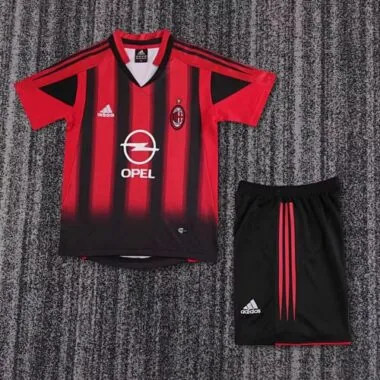 04-05 Retro Kids AC Milan Home Kit