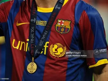 2010-11 Retro Barcelona Home Kit Player
