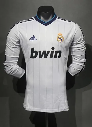 2012-13 Retro Real Madrid Home Kit Player Long Sleeves
