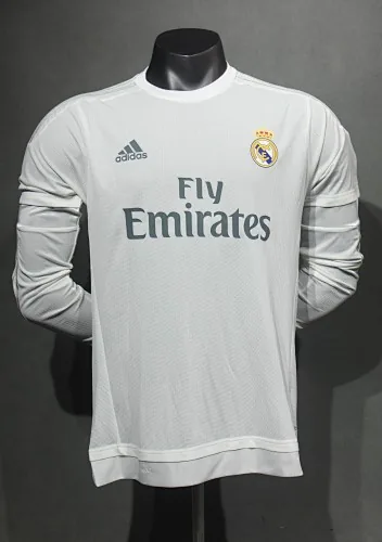 2015-16 Retro Real Madrid Home Kit Player Long Sleeve