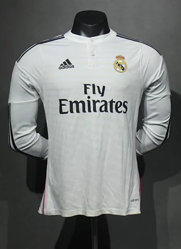 2014-15 Retro Real Madrid Home Kit Player Long Sleeves
