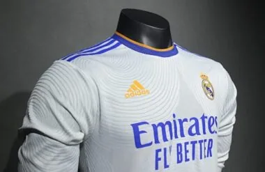 2021-22 Retro Real Madrid Home Kit Player Long Sleeves