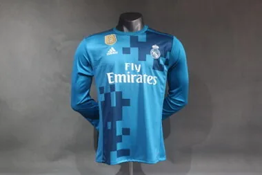 2017-18 Retro Real Madrid Second Away Kit Player Long Sleeves