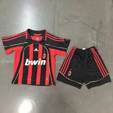 06-07 AC Milan Kids Retro Home Kits