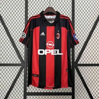 00-01 AC Milan Home Retro Kit Vintage Shirt