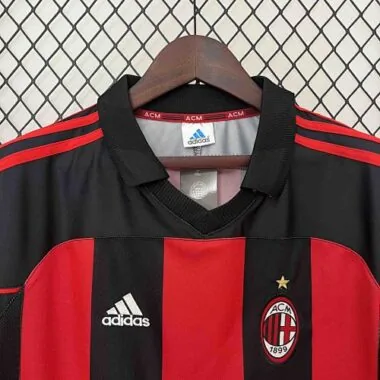 00-01 AC Milan Home Retro Kit Vintage Shirt
