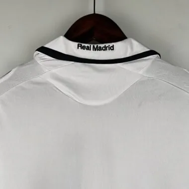 08-09 Real Madrid Retro Home Kit Vintage White Shirt