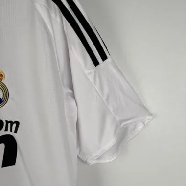 08-09 Real Madrid Retro Home Kit Vintage White Shirt