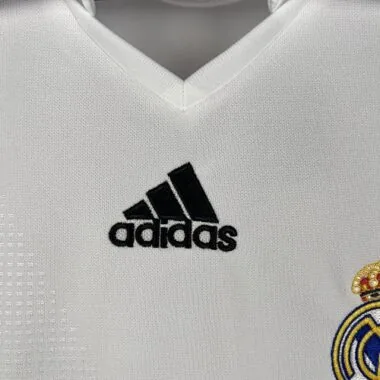 08-09 Real Madrid Retro Home Kit Vintage White Shirt