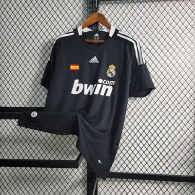 08-09 Real Madrid Retro Third Kit Vintage Black Shirt