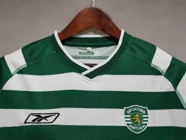 03-04 Sporting Lisbon Home Retro Kit Vintage Shirt Football Jerseys Yupoo
