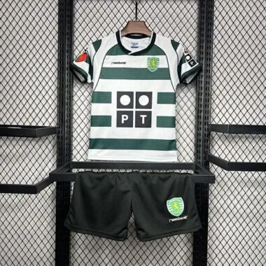 01-03 Sporting Lisbon Home Retro Kids Soccer Jerseys Yupoo