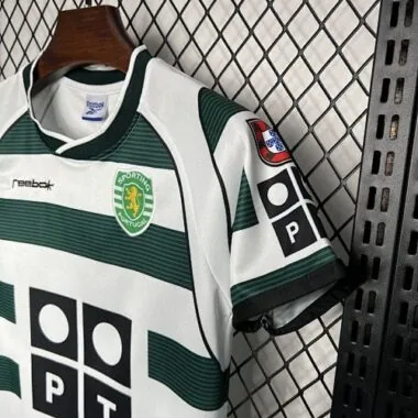 01-03 Sporting Lisbon Home Retro Kids Soccer Jerseys Yupoo