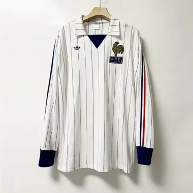 80-82 France Away Retro Kit Long Sleeve Shirt Jersey Supplier Yupoo