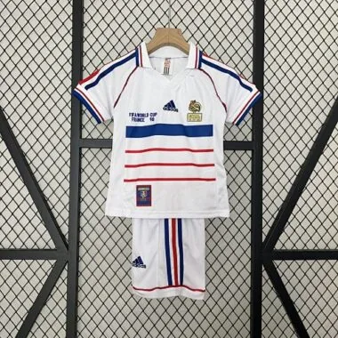 1998 France Away Retro Kid Kits Youth Apparels