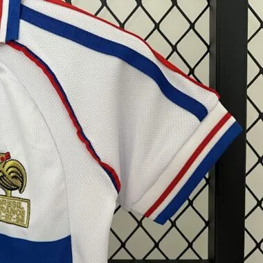 1998 France Away Retro Kid Kits Youth Apparels