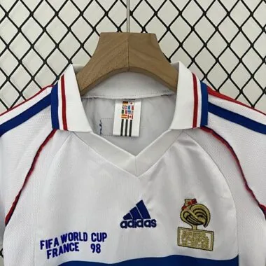 1998 France Away Retro Kid Kits Youth Apparels