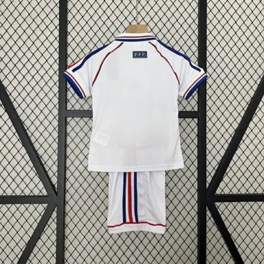 1998 France Away Retro Kid Kits Youth Apparels