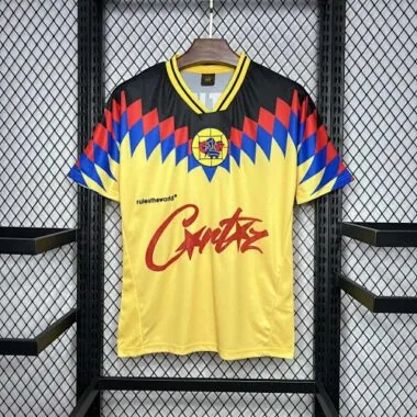95-96 America RTW Yellow Retro Kit Vintage Shirt