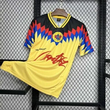 95-96 America RTW Yellow Retro Kit Vintage Shirt