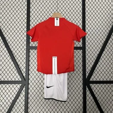 07-08 Manchester United Home Retro Kids Kits Champions League Version Cheap Jerseys Yupoo