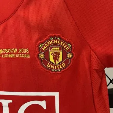 07-08 Manchester United Home Retro Kids Kits Champions League Version Cheap Jerseys Yupoo
